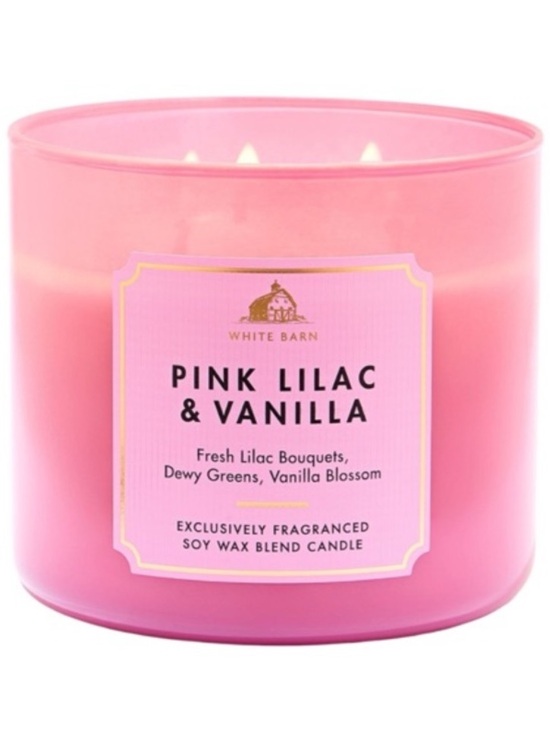 Bath & Body Works Other - NEW Bath & Body Works PINK LILAC & VANILLA 3-Wick Candle